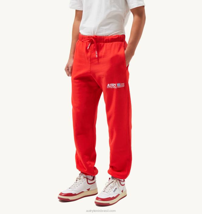 homens calças de logotipo icônico vermelho Autry 86XF128 - Image 2