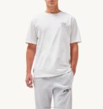 homens camiseta branca decote careca com estampa liberty Autry 86XF117