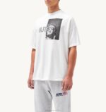 homens camiseta branca decote careca com foto liberty Autry 86XF111 - Image 2