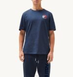homens camiseta icônica decote careca azul Autry 86XF109