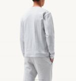homens camiseta manga longa gola redonda com logo icônico cinza melange Autry 86XF121 - Image 3