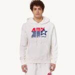 homens moletom com capuz branco com logo icônico Autry 86XF104