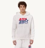 homens moletom com capuz branco com logo icônico Autry 86XF104