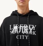 homens moletom com capuz preto com estampa liberty Autry 86XF110 - Image 4
