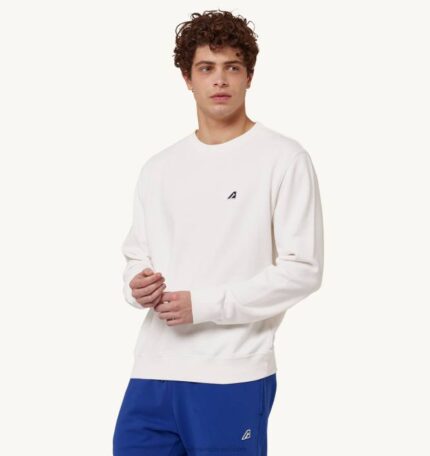 homens moletom com logo icônico decote careca branco Autry 86XF93