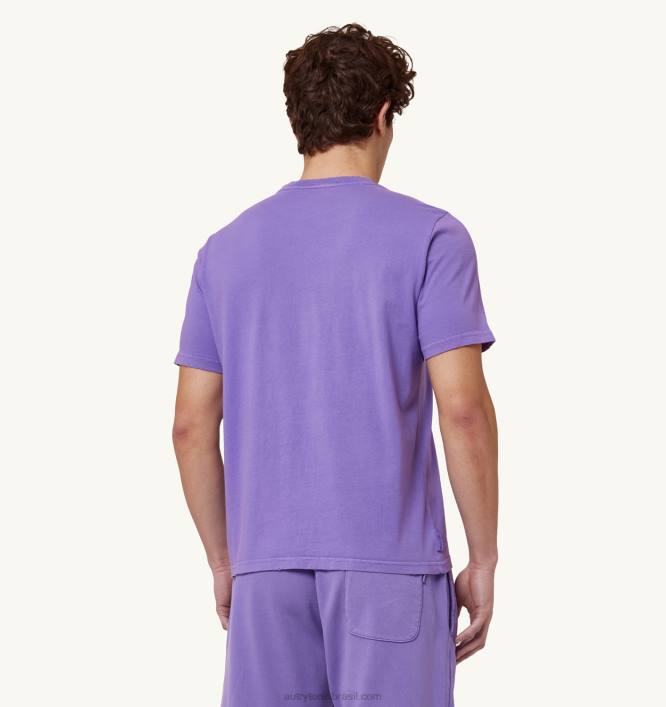 homens supervintage camiseta decote careca roxa Autry 86XF98 - Image 2