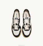 homens tênis baixo super vintage em couro branco preto e verde Autry 86XF31 - Image 5