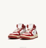 homens tênis mid medalist em couro branco e vermelho Autry 86XF23 - Image 2