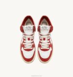 homens tênis mid medalist em couro branco e vermelho Autry 86XF23 - Image 5