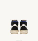 homens tênis mid super vintage em couro branco azul e preto Autry 86XF34 - Image 3