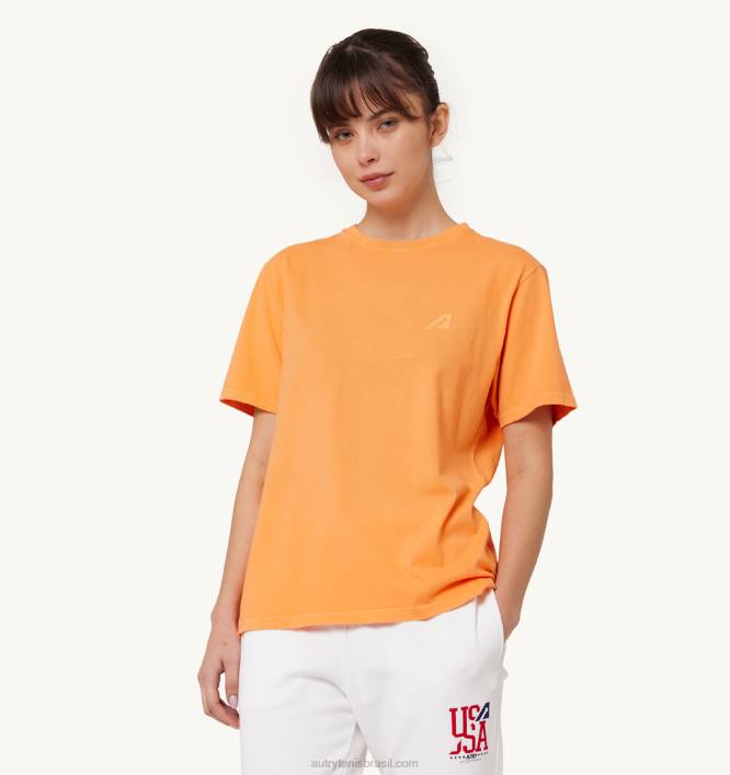 mulheres camiseta gola careca supervintage laranja Autry 86XF275 - Image 1