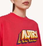 mulheres camiseta vermelha com logo aeróbico Autry 86XF282 - Image 3