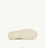mulheres tênis baixo medalhista em couro branco e camurça bege Autry 86XF207 - Image 4