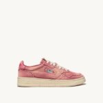 mulheres tênis baixo medalhista em jeans rosa coral Autry 86XF243