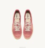 mulheres tênis baixo medalhista em jeans rosa coral Autry 86XF243 - Image 5