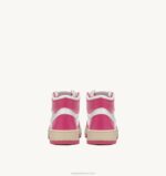 mulheres tênis mid bicolor medalhista em couro branco e fuxia Autry 86XF188 - Image 3